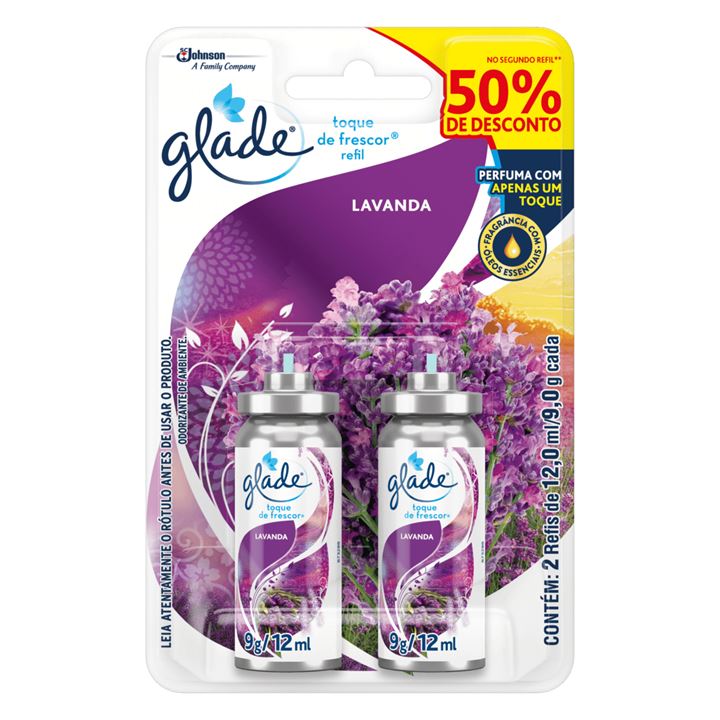 Refil Toque E Frescor Glade Lavanda + Glade 50% 12ml