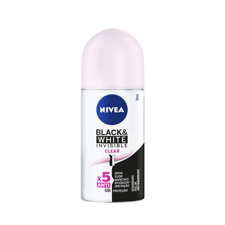 Desodorante Nivea Invisible Black & White Clear Roll On 50ml