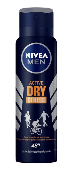 Desodorante. Nivea  Aero Masculino Active Dry. Stress 150ml