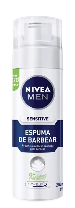 Espuma Barbear Nivea  For Men Sensivel 200ml