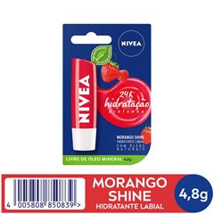 Hidratante Labial Nivea Morango Shine 4,8g