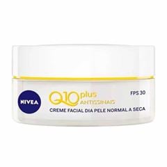 Creme Facial Nivea Plus Antissinais  Q10  Dia Pele Normal a seca FPS30 50g