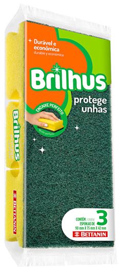 Esponja Brilhus Protege Unhas 3 Unidades
