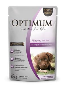 Sachê Optimum Frango Filhote 100g