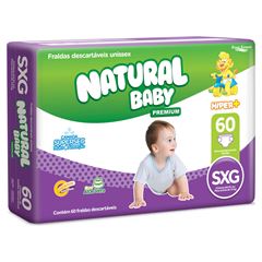 Fralda Infantil  Natural Baby Premium Hiper Mais (SXG) 60 Unidades