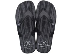 Chinelo Cartago Dakar Adulto 10738 Preto / Preto / Cinza