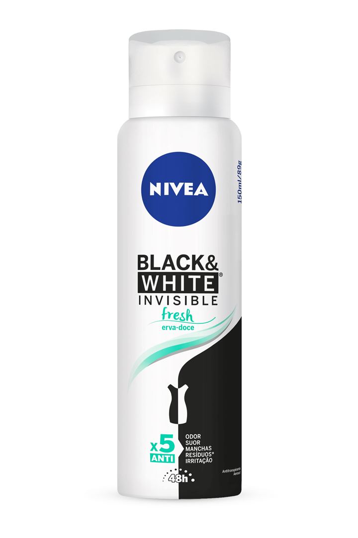 Desodorante Nivea Aero Black & White Fresh 150ml