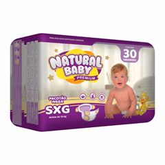 Fralda Infantil  Natural Baby Premium Mega (SXG) 30 Unidades