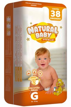 Fralda Infantil  Natural Baby Premium Mega (G) 38 Unidades