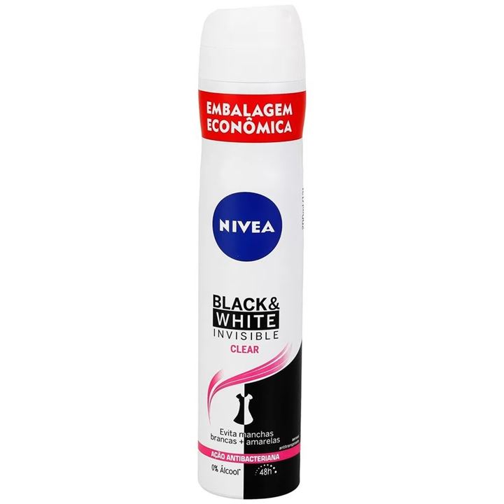 Desodorante  Nivea Aero Embalagem econômica  Invisible Black & White t Cleart 200ml