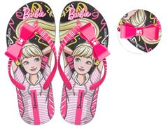 Chinelo Barbie Style 25729 Preto / Rosa Neon