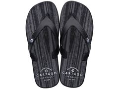Chinelo Cartago Dakar Adulto 10738 Preto / Preto / Cinza