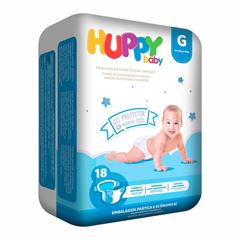 Fralda Infantil Huppy Baby Econômico Plus (G) 18 Unidades