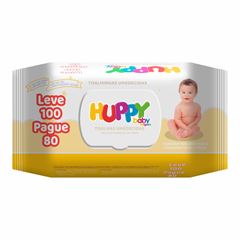 Lenços Umedecidos Huppy Baby Wipes Leve 100 Pague 80