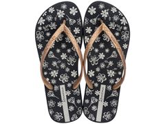 Chinelo Ipanema Oasis Adulto 26571 Preto / Ouro / Bege