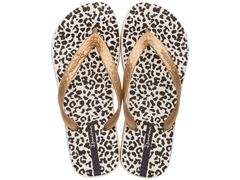 Chinelo Ipanema Happy Feminino Adulto 25279 Bege / Ouro / Marrom