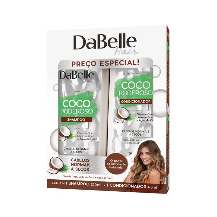 Shampoo + Condicionador Dabelle Coco Poderoso 425ml
