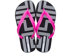 Chinelo Ipanema Happy Feminino Adulto 25279 Preto / Rosa / Branco