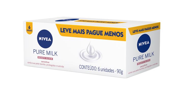 Sabonete  Nivea Pure Milk Leve mais pague menos 85g