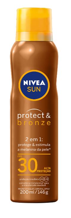 Protetor Solar Nivea Fps 30 Aero Protect & Bronze 200ml