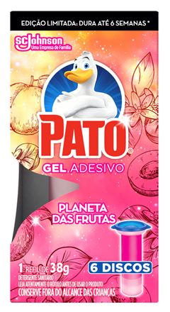Gel Adesivo Detergente Sanitário Planeta Flores Refil Com 6 Discos
