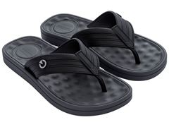 Chinelo Cartago Atlanta Dedo Adulto 11859 Cinza / Preto