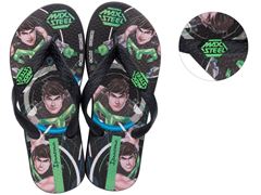 Chinelo Ipanema Polly E Max Steel 26048 Preto / Preto / Verde