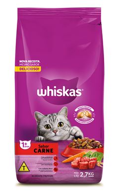 Ração Whiskas Carne Gatos Castrados 2,7kg