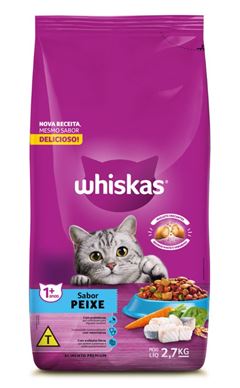 Ração Whiskas Peixe Adulto 2,7kg