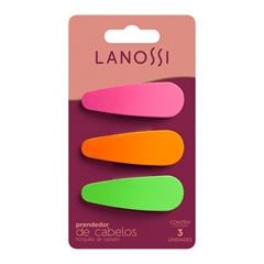 Tic Tac De Cabelo Lanossi Neon Com 3 Unidades