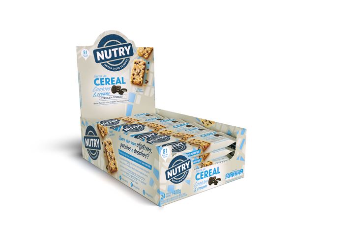 Barra Cereal Nutry Cookies Cream 24x22g