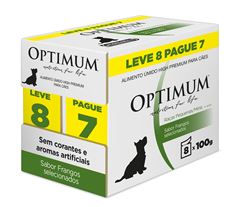 Sachê Optimum Frango Adulto Leve 8 Pague 7 100g