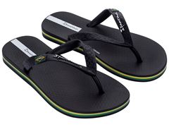Chinelo Ipanema Brasil Infantil 27045 Preto/Preto/Branco