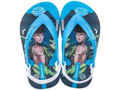 Sandália Ipanema Polly E Max Steel Baby 26349 Azul/Branco