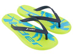 Chinelo Rider R1 Style Dedo Adulto 11818 Verde / Azul