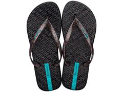 Chinelo Ipanema Glitter Adulto 26481 Preto Multicor / Vidro Glitter Multicor