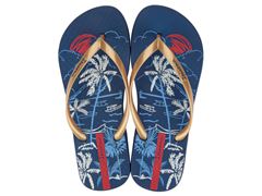 Chinelo Ipanema Orla Adulto 27036 Azul / Ouro