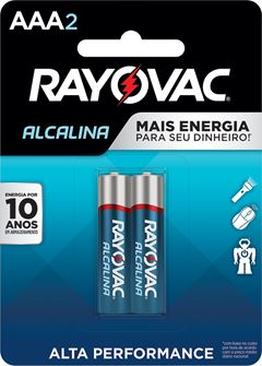 Pilha Alcalina Rayovac AAA2 Com 2