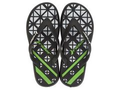 Chinelo Rider R1 Style Dedo Infantil 11957 
Preto/Branco/Verde