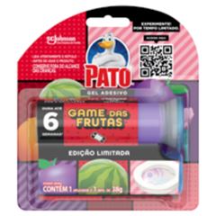 Gel Adesivo Detergente Sanitário Pato Game Das Frutas 38g Com 6 Discos