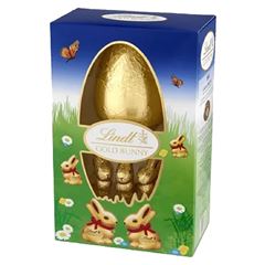 Ovo De Pascoa Lindt Com Coelhos De Chocolate 125g