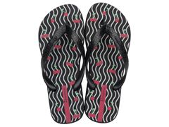 Chinelo Ipanema Happy Feminino Adulto 25279 Preto / Rosa / Bege