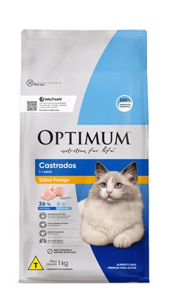 Ração Optimum Cat Adulto Castrados Frango 1Kg