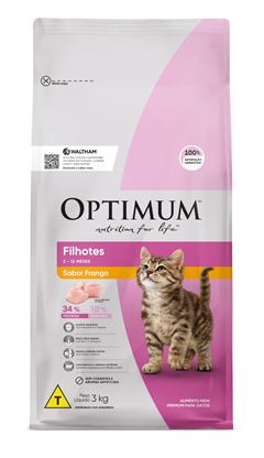 Ração Optimum Cat Filhotes Frango 3Kg