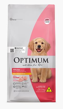 Ração Optimum Dog Filhotes Raças Medias Grandes Frango e Arroz 3Kg