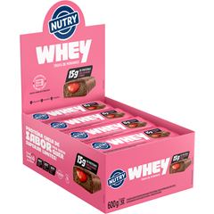 Barra De Proteína Nutry Whey Trufa Morango 12x50g