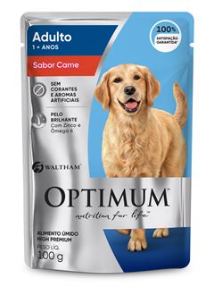 Sachê Optimum Carne Raças Grandes 100g