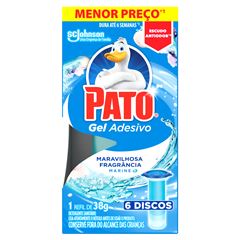 Gel Adesivo Detergente Sanitário Pato Marine Refil Com 6 Discos Menor Preço