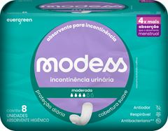 Absorvente Incontinência Moderada Modess com 8 unidades