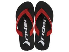 Chinelo Rider Feel Dedo Adulto 12303 Preto/ Vermelho/ Branco